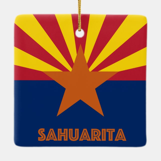Sahuarita Arizona Ceramic Ornament (Back)