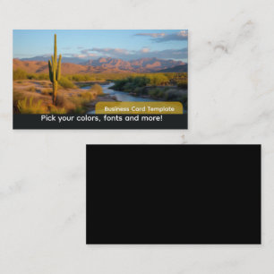 Sahuaro Desert Landscape Southwestern Business Card