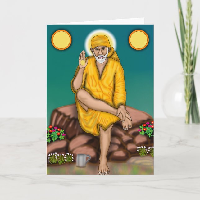 Sai Baba Greeting Card (Front)