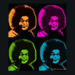 Sai Baba Pop Art Poster<br><div class="desc">If you honour your mother, the Mother of the Universe will guard you against harm. Sai Baba</div>