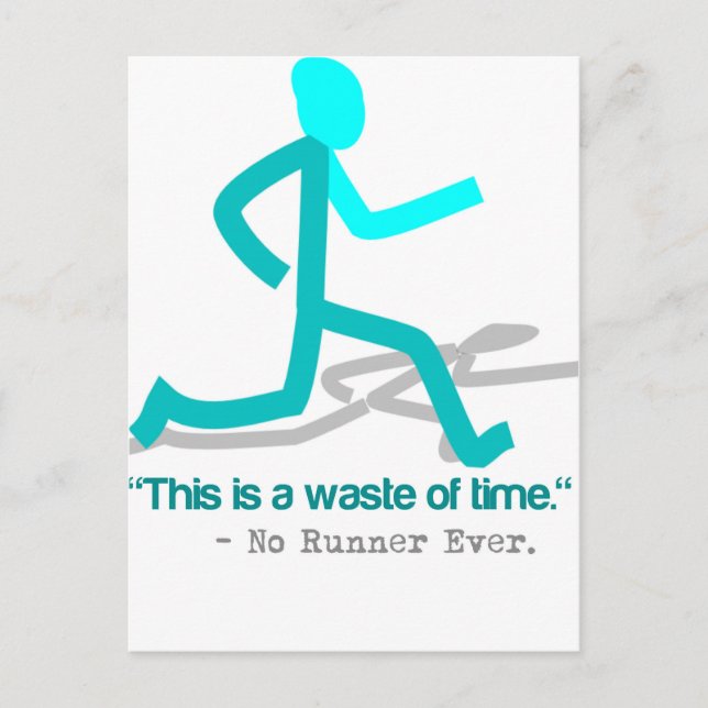 Said No Runner Ever Funny Postcard (Front)
