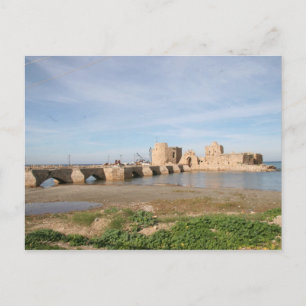 Saida Sea Castle Postcard
