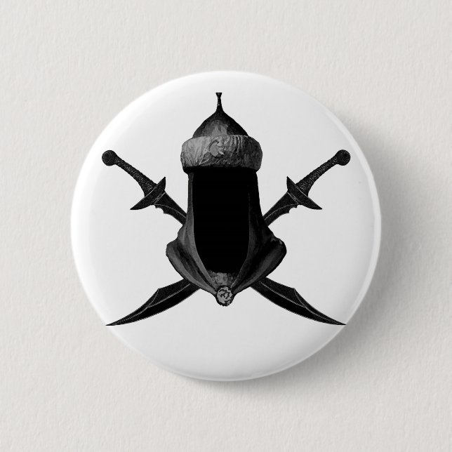 Saif Al Islam 6 Cm Round Badge (Front)