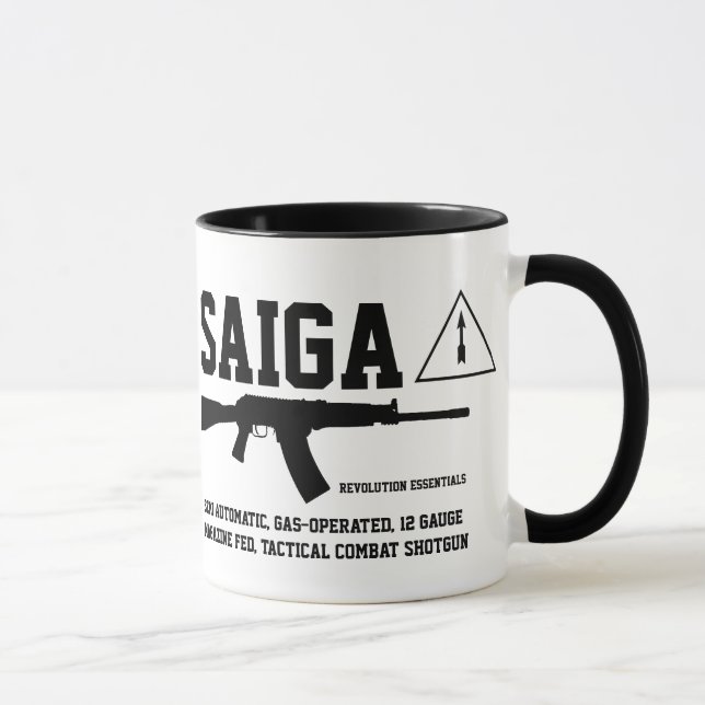 Saiga 12 Tactical Combat Shotgun Coffee Mug (Right)