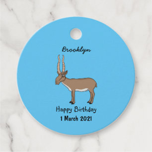 Saiga antelope cartoon illustration  favour tags