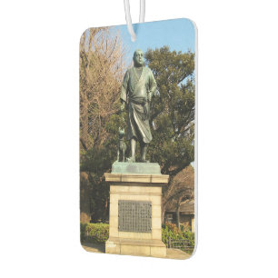 Saigo Takamori (The Last Samurai) & Dog Statue Car Air Freshener