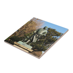 Saigo Takamori (The Last Samurai) & Dog Statue Tile