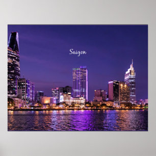 Saigon at night poster