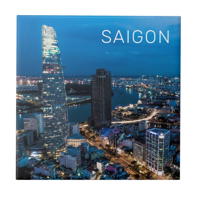Saigon (Ho Chi Minh City) HCMC Vietnam Holiday Tile (Front)