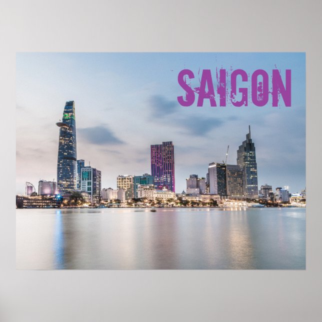 Saigon (Ho Chi Minh City) HCMC Vietnam souvenir Poster (Front)