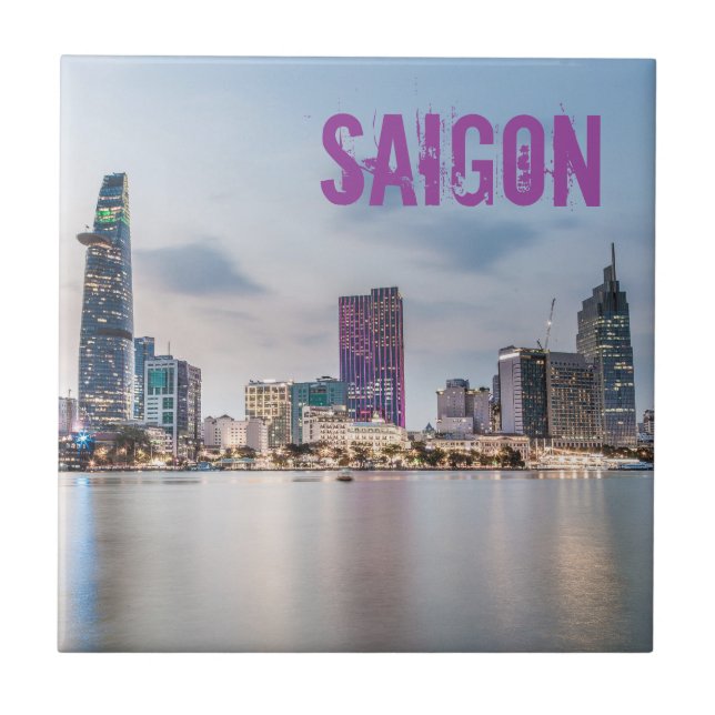 Saigon (Ho Chi Minh City) HCMC Vietnam souvenir Tile (Front)