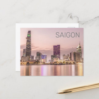 Saigon Ho Chi Minh City HCMC Vietnam Sunset Holiday Postcard