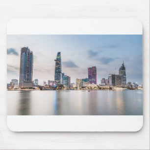 Saigon (Ho Chi Minh City) skyline at sunset Mouse Mat