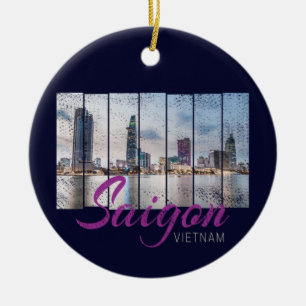Saigon (Ho-Chi-Minh-Stadt) HCMC Vietnam Souvenir Ceramic Tree Decoration