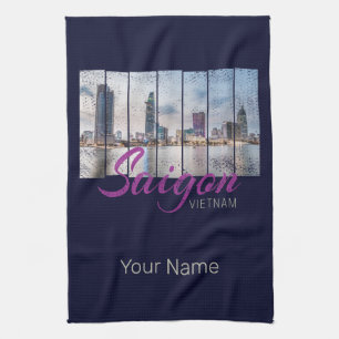 Saigon (Ho-Chi-Minh-Stadt) HCMC Vietnam Souvenir Tea Towel