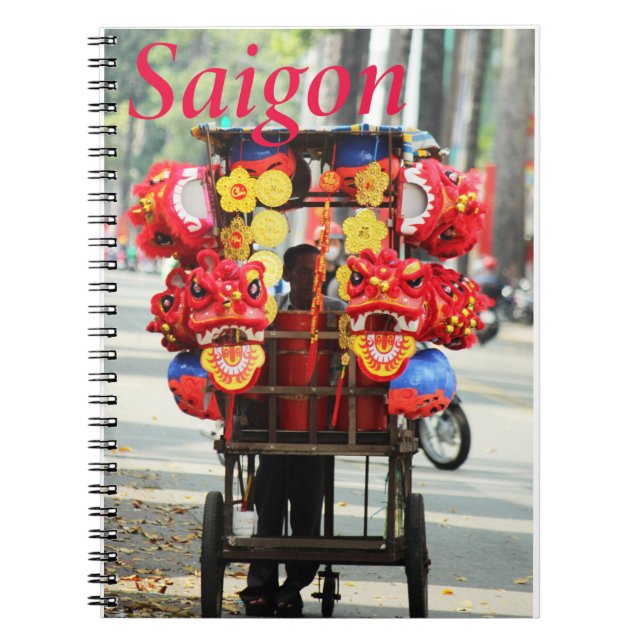 Saigon Vietnam - Happy New Year Lion dance 2024 Notebook (Front)