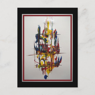 Sail Away - Abstract by Gene Foltuz Mini Print Postcard