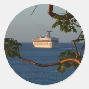 Sail Away at Sunset I Cruise Vacation Classic Round Sticker