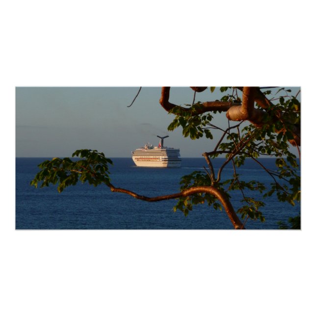 Sail Away at Sunset I Cruise Vacation Poster (Front)