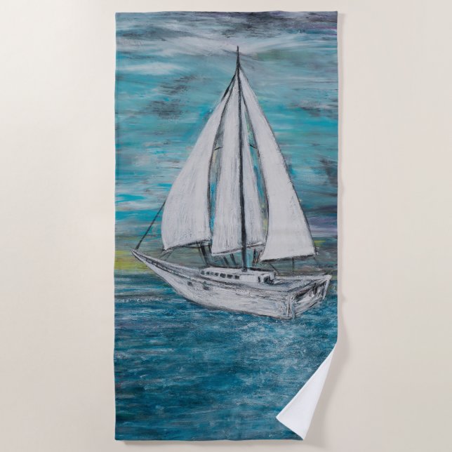 Sail Away Beach Towel (Front)