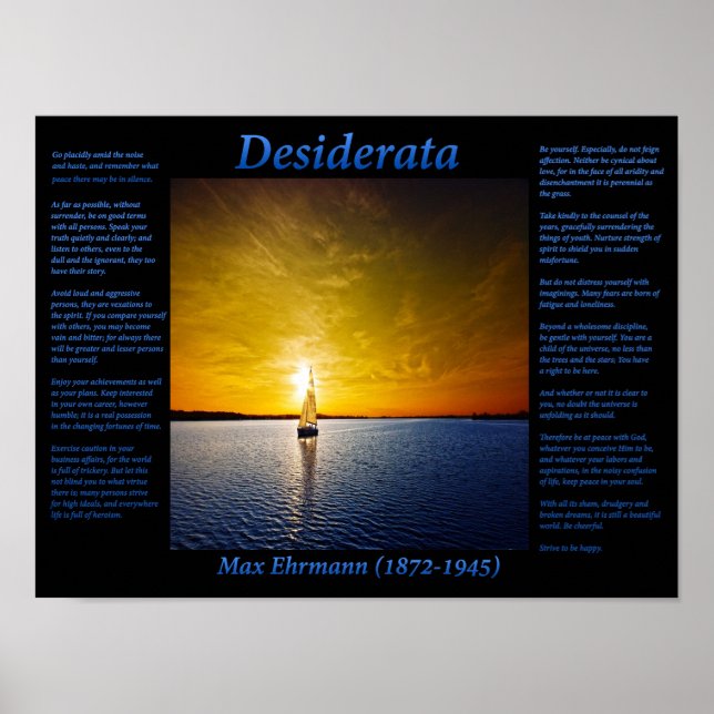 Sail Away in blue Poster (Front)