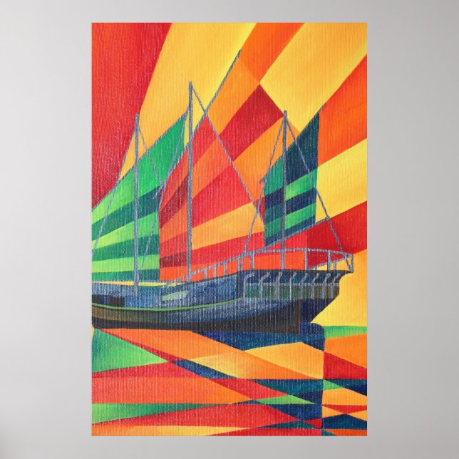 Sail Away Junk Pleasure Boat Poster (Front)