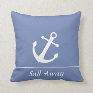 Sail Away Nautical Throw Pillow
