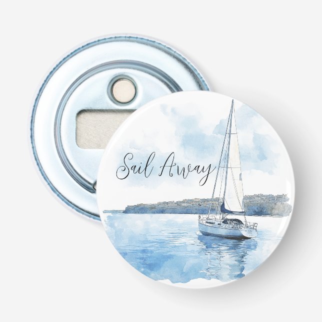Sail Away Ocean View Bottle Opener (Front)