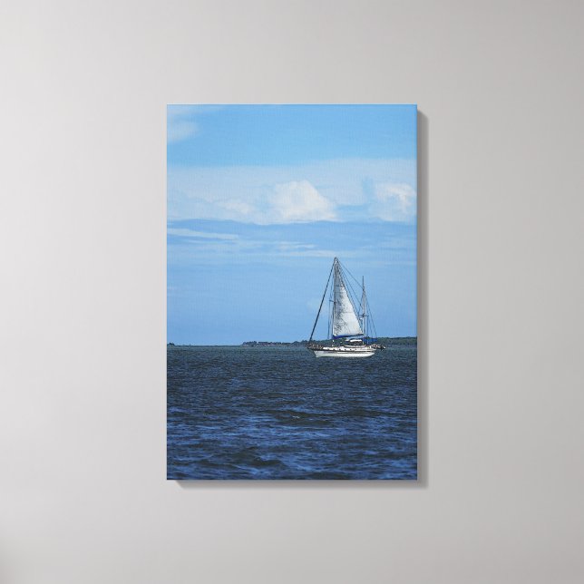 Sail Away Painterly Canvas Print (Front)