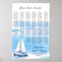 Sail Away Retirement Party Seating Chart