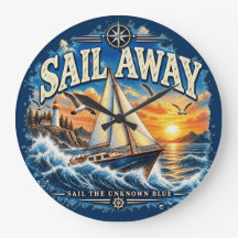 Sail Away Sail the Unknown Blue Nautical