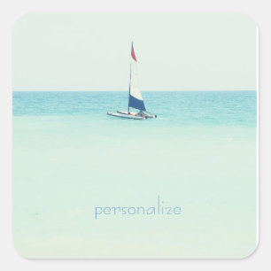 Sail Away Square Sticker