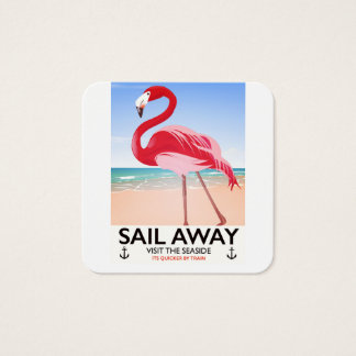 Sail away vintage travel poster