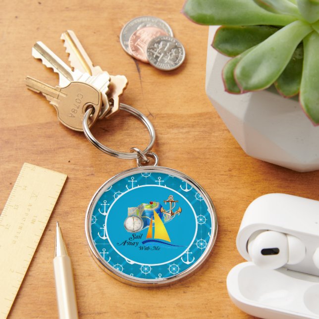 Sail Away With Me  Key Ring (Desk)