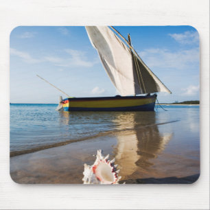 Sail Boat And Shell Mozambique, Benguerra Lodge Mouse Mat