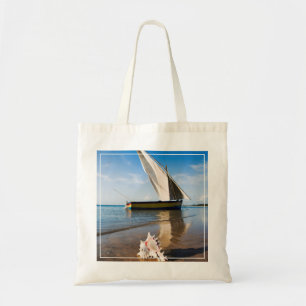 Sail Boat And Shell   Mozambique, Benguerra Lodge Tote Bag