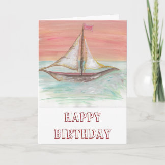 Sail Boat Birthday Card