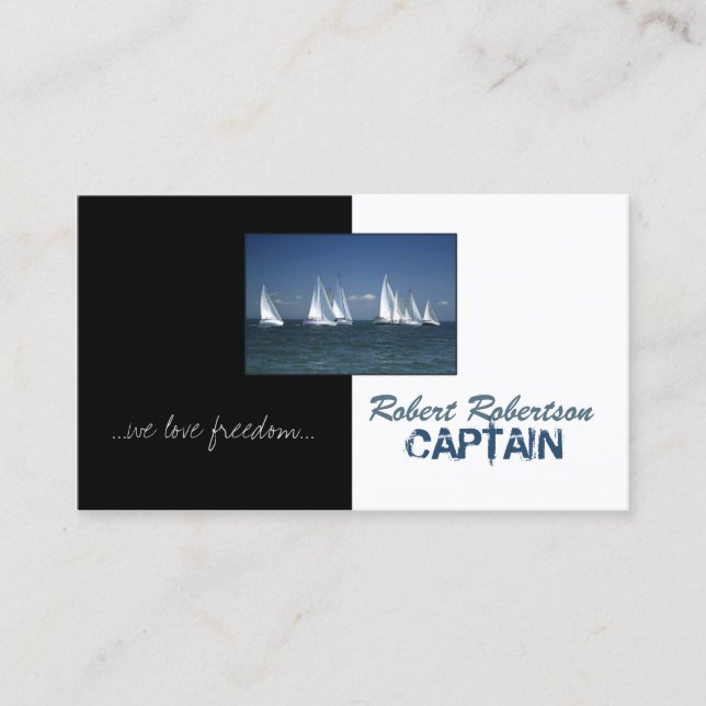 Sail Boat Captain Ship Nautical Card (Front)
