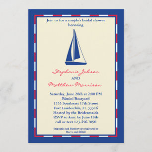 Sail Boat Couple's Bridal Shower Invitation
