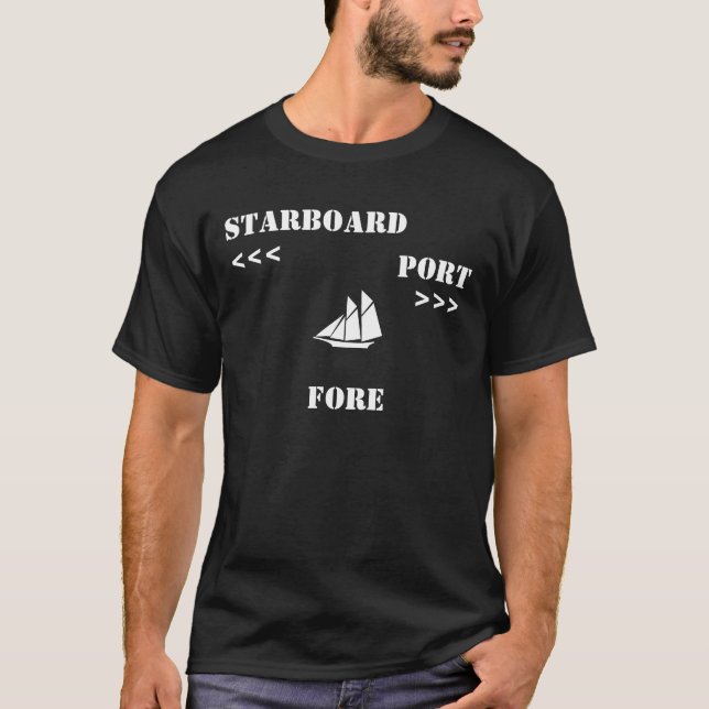 Sail Boat Directions T-Shirt (Front)