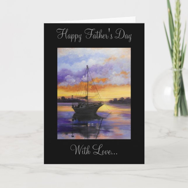 Sail boat Father's Day Card (Front)