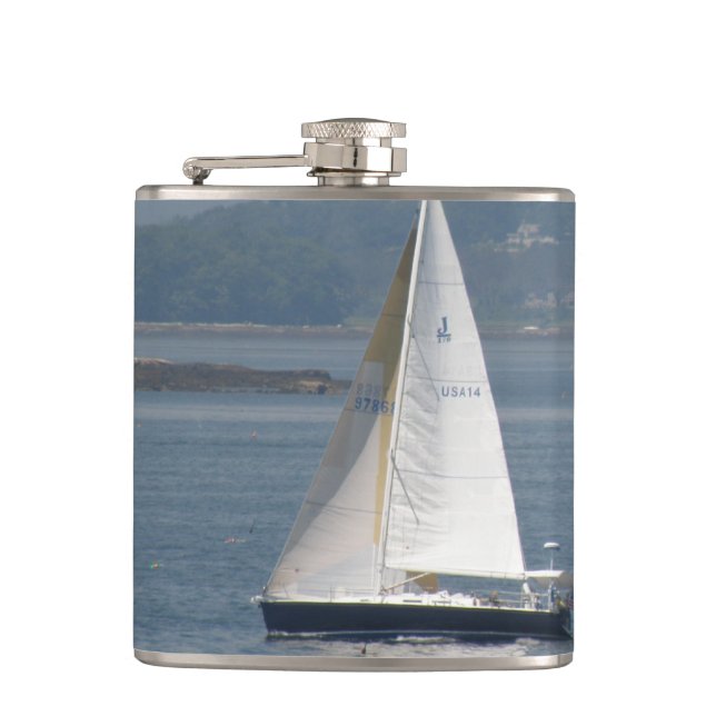 Sail Boat Hip Flask (Front)