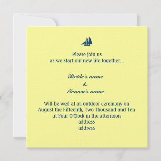 Sail Boat Invitation