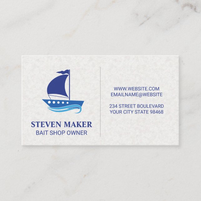 Sail Boat | Nautical Business Card (Front)