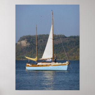 Sail Boat on Lake Pepin Poster