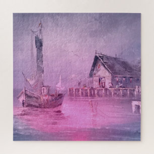 Sail Boat on the wharf Jigsaw Puzzle