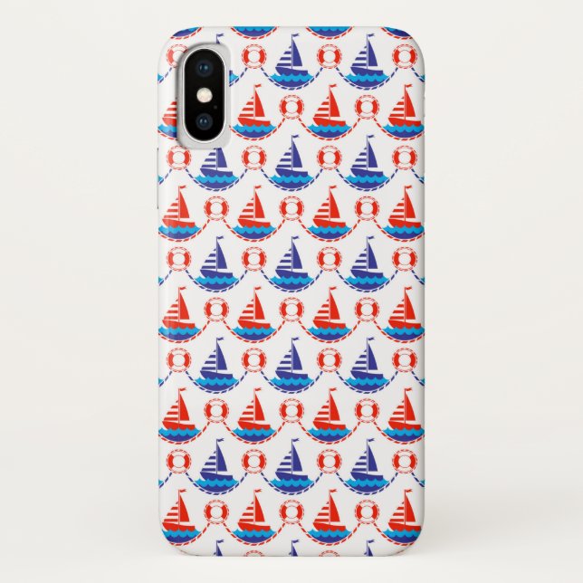 Sail Boat Pattern Case-Mate iPhone Case (Back)