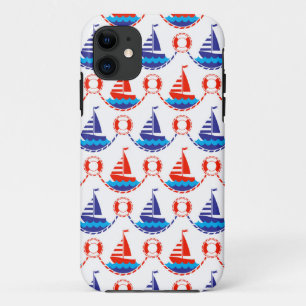 Sail Boat Pattern iPhone 11 Case