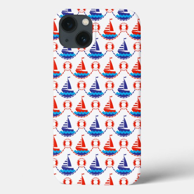 Sail Boat Pattern Case-Mate iPhone Case (Back)