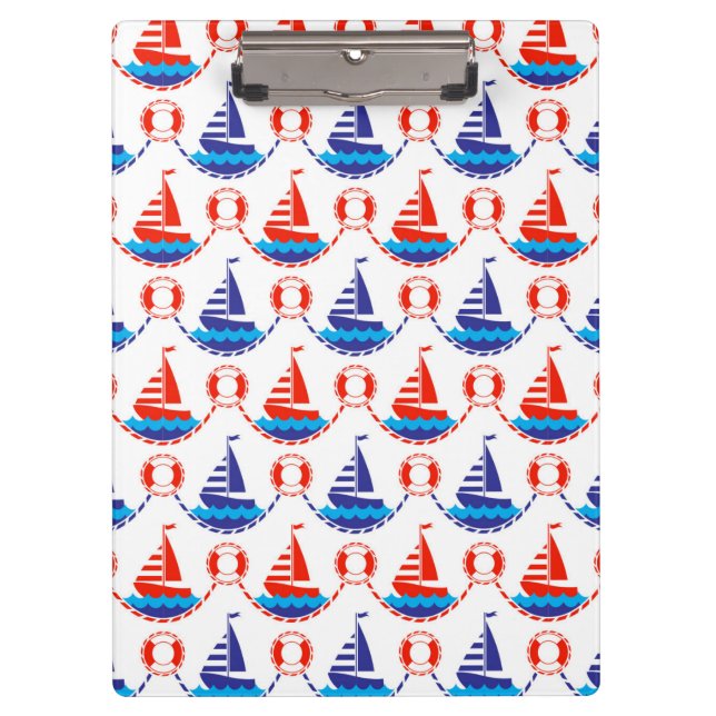 Sail Boat Pattern Clipboard (Front)